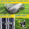 Large Dog Crate, High Anxiety Indestructible Stainless Steel Dog Kennel with Lockable Wheels, Double Door and Sturdy Locks, Extra Large XL XXL Heavy D