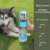 3 in1 Dog Outdoor Water Bottle,Portable Water Dispenser with Food Container,Poop Bag×3,Carbon Filter×2,Leak Proof Lock for Cat,Puppy and Other Pets fo